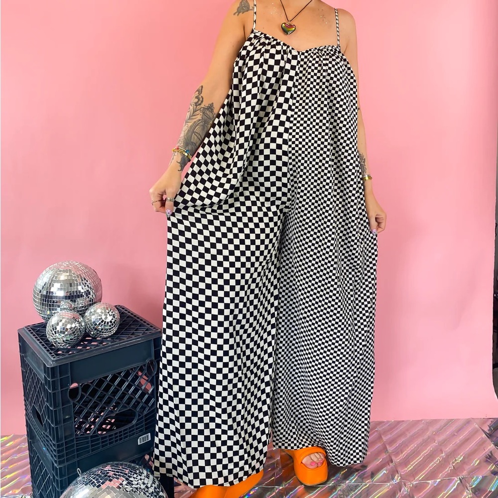 Boutique checkered trendy romper